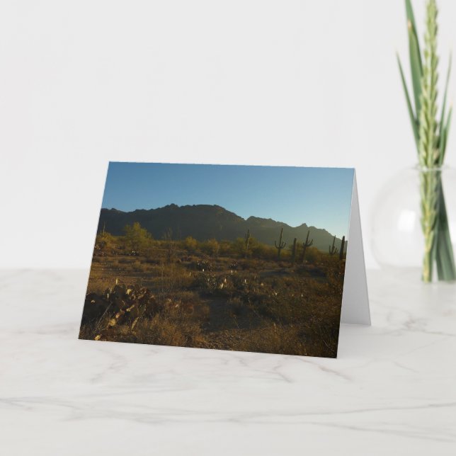 Carte Lever du soleil du Saguaro dans le parc national d (Devant)