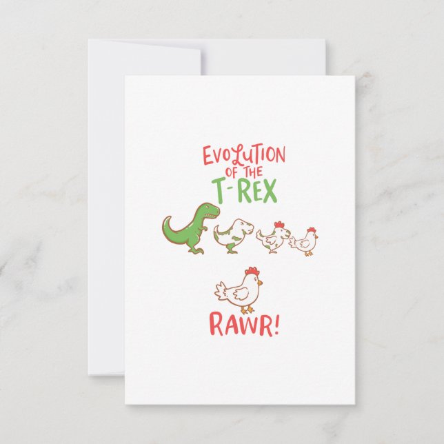 Carte L'Évolution De La Rive-T-Rex ! Dino Dino Dino Dick (Devant)
