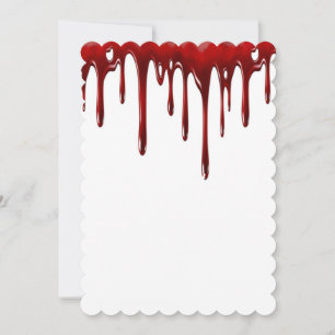 Carte Lèvres de sang tombées blanc