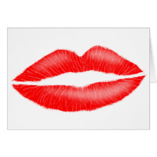 Carte Lèvres rouge séduisante Femme