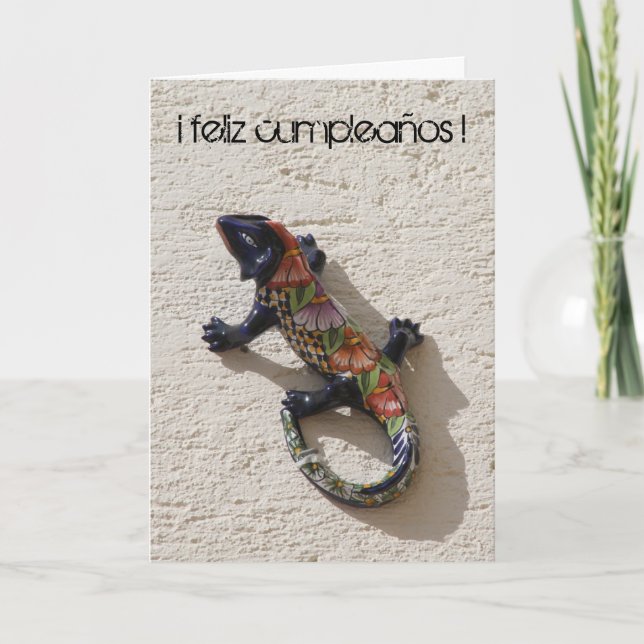 Carte lézard cumpleaños (Devant)