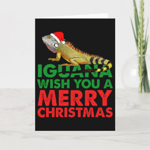 Carte Lézard Iguane Je Vous Souhaite Un Joyeux Noël Léza