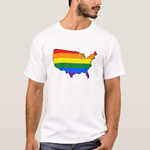 Carte LGBT American pride T-Shirt