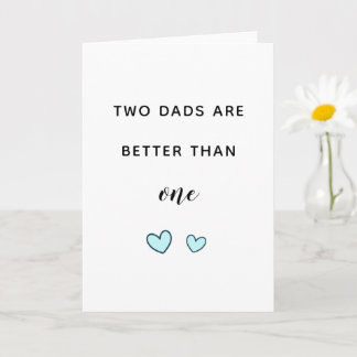 Carte LGBT papas fête des pères gay Deux pères mignonett