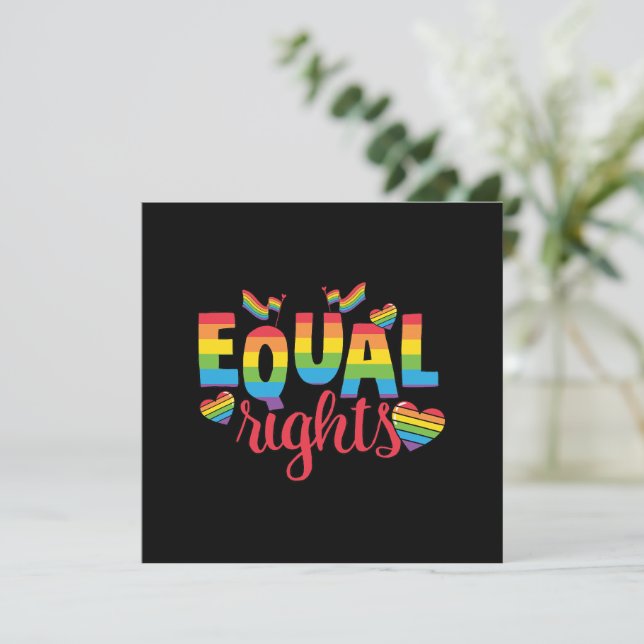 Carte LGBTQ - Égalité des droits - Couleurs arc-en-ciel (Debout devant)