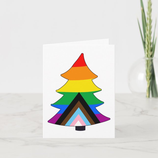 Carte LGBTQ+ Fierté de progrès Holigay Tree (Devant)