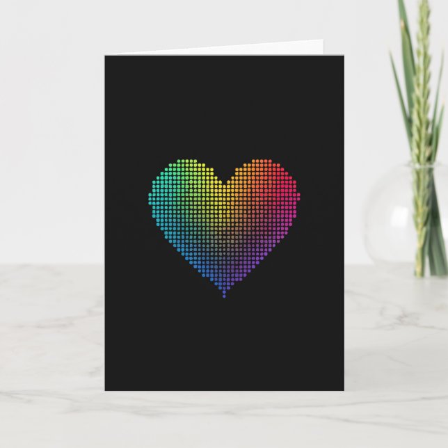Carte Lgbtq Rainbow Dot Heart Card (Devant)