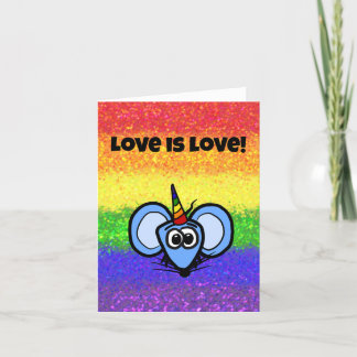 Carte LGBTQIA L'amour est amour Arc-en-ciel avec Miki-Co