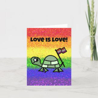 Carte LGBTQIA  L'amour est l'amour de la fierté (Arc-en-