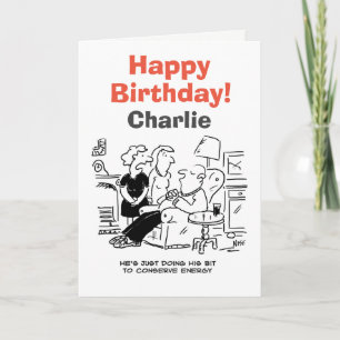 Carte L'homme dort pour préserver l'énergie