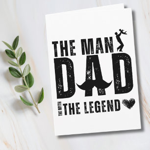 Carte L'Homme Le Mythe La Légende PAPA Fête des Pères Co