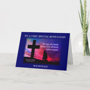 Carte L'HOMME QUI S'AGENOUILLE DEVANT DIEU Bonus spécial