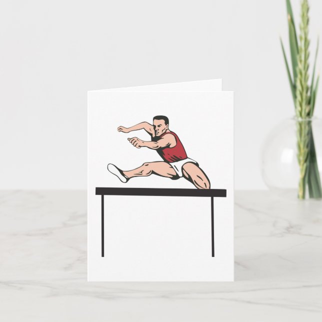 Carte L'homme saut des obstacles (Devant)