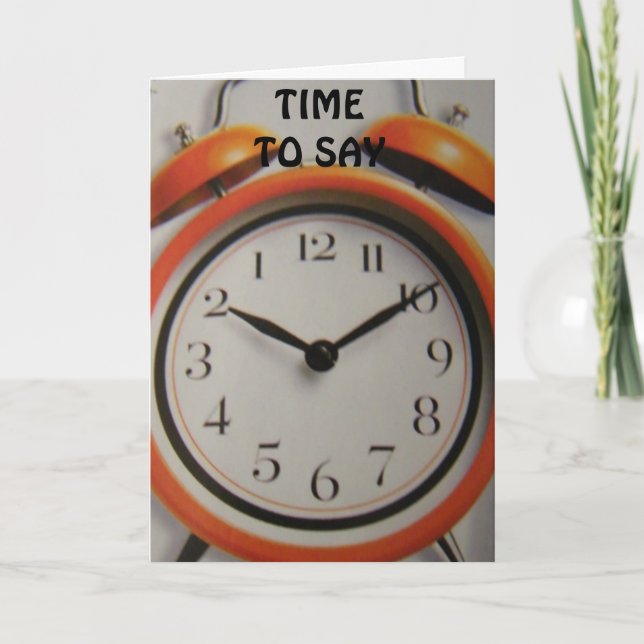 Carte L'HORLOGE À L'ENVERS dit PROFITEZ DE VOTRE "RETRAT (Devant)
