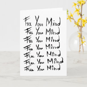 Carte LIBÉREZ VOTRE ESPRIT ! Citation calligraphie motiv
