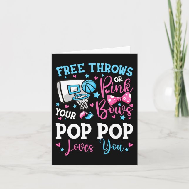 Carte Libre Jeu ou Bows Rose Pop Pop vous aime Genre (Devant)