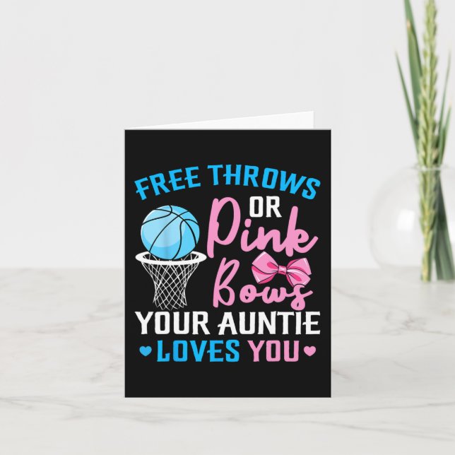 Carte Libre Jeu ou Pink Bows Auntie Aime Vous Genre R (Devant)