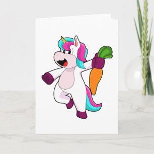 Carte Licorne avec carotte