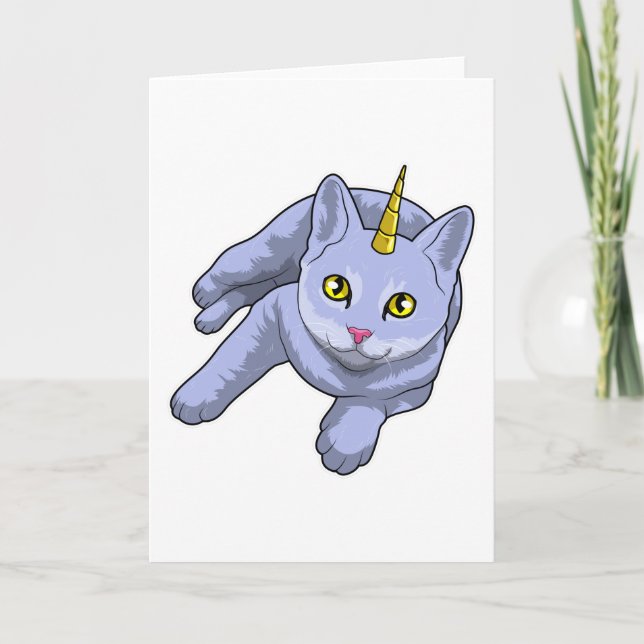 Carte Licorne Chat (Devant)