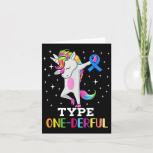Carte Licorne diabétique drôle de type un-derful diabète