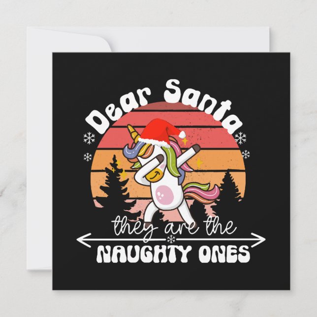 Carte Licorne qui fait le dab Noël drôle (Devant)