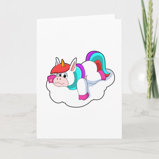 Carte Licorne sur les nuages (Devant)