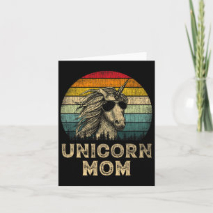 Carte Licorne Vintage Maman Amoureux de Licorne Maman Fê