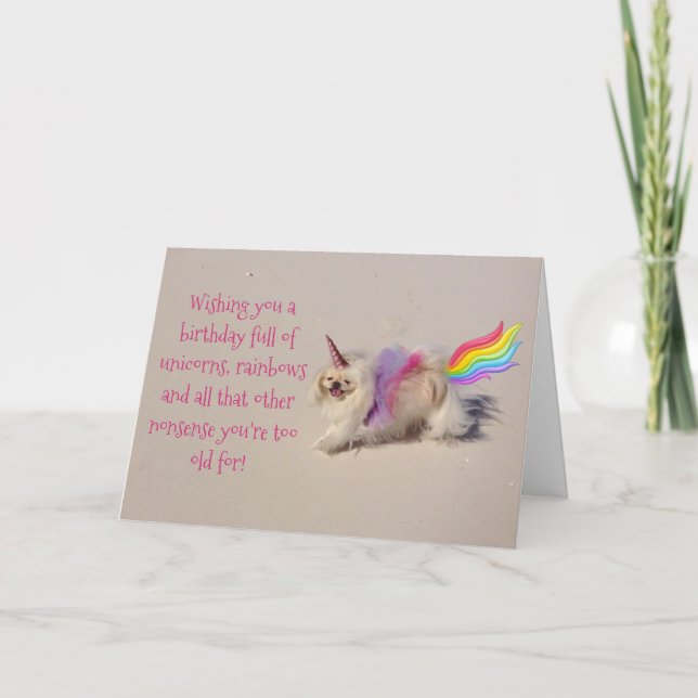 Carte Licornes, Arcs-en-ciel et Anniversaires (Devant)
