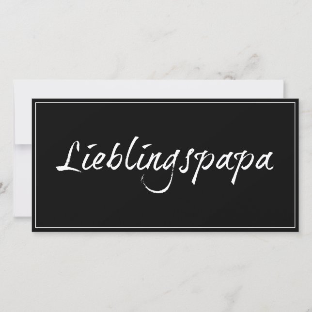 Carte Lieblingspapa - weißer Schriftzug 0001 (Devant)