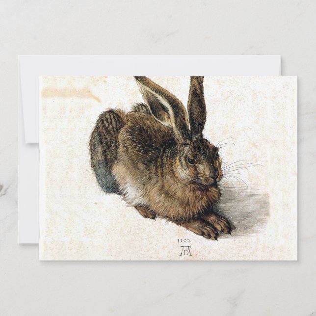Carte Lièvre de lapin dans la neige - Durand (Devant)