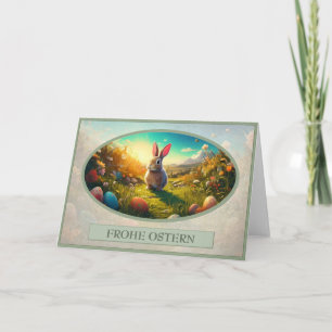 Carte Lièvre de Pâques dans la magie du printemps