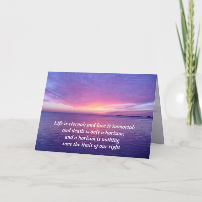 Carte Life is Eternal Love is Immortal Sympathy Sunset (Devant)