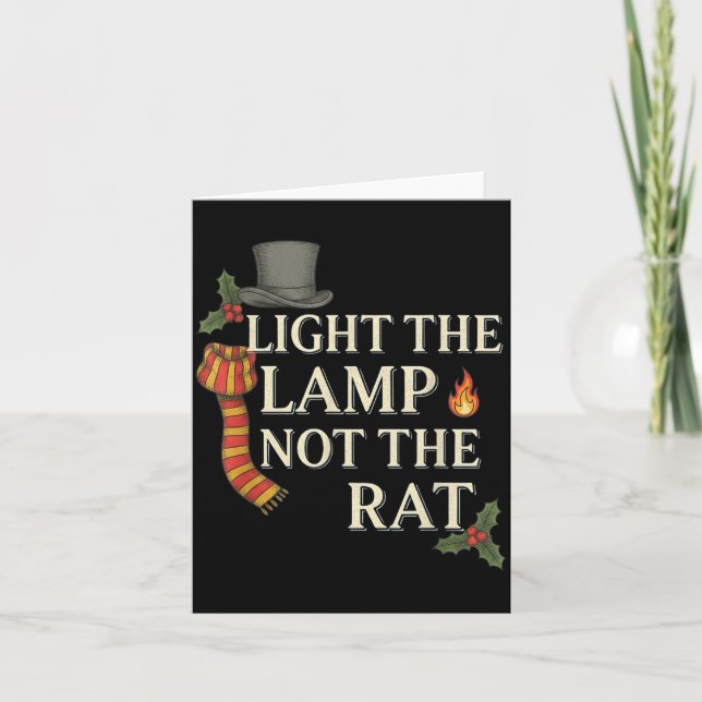 Carte Light The Lamp Not The Rat Christmas Funny Novelty (Devant)