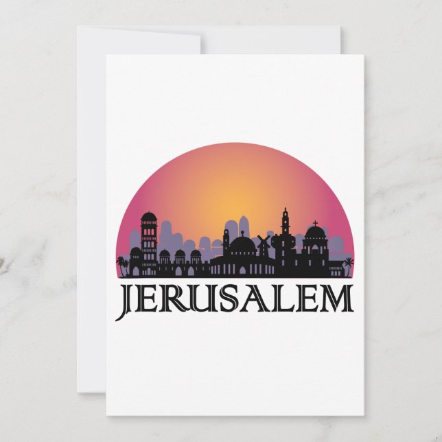 Carte Ligne aérienne Jérusalem - Voyage Israël (Devant)