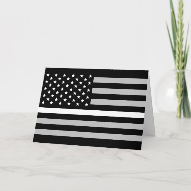Carte Ligne blanche mince drapeau américain de SME EMT (Devant)