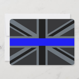 Carte Ligne bleue mince Union Jack Graphic