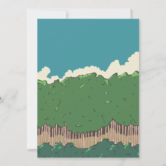 Carte Ligne d'arbres (Devant)