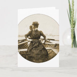 Carte Ligne de ligne de ligne de photo Retro Femmes vint