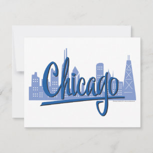 Carte Ligne Skyline de Chicago Windy City