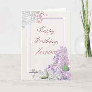 Carte Lilac Loveliness Joyeux anniversaire