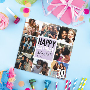 Carte Lilac Purple Friends Photo Collage Anniversaire