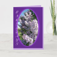 Lilac Purple Oval Birthday- customize d'occasion