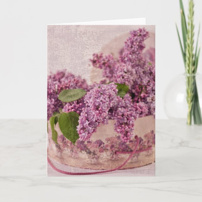 Carte Lilacs Dans Une Boîte Casquette Victorienne (Devant)