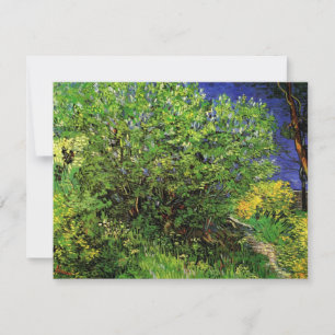 Carte Lilas par Vincent van Gogh, Fleurs de jardin ancie