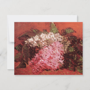 Carte Lilas rose par Vincent van Gogh, Nature morte aux 