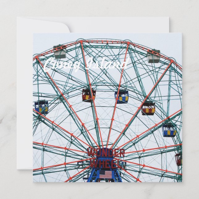 Carte L'île de Coney (Devant)