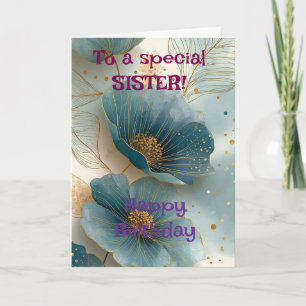 Carte Lilies Roses Fushia Personnalisées Joyeux Annivers
