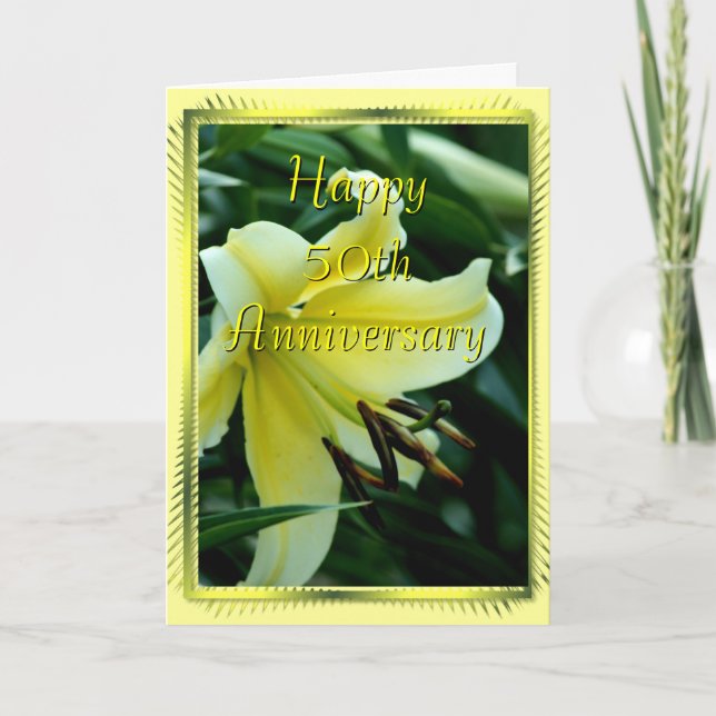 Carte Lily 50e anniversaire - toute occasion (Devant)