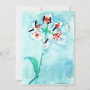 Carte Lily, belle peinture de Piet Mondrian