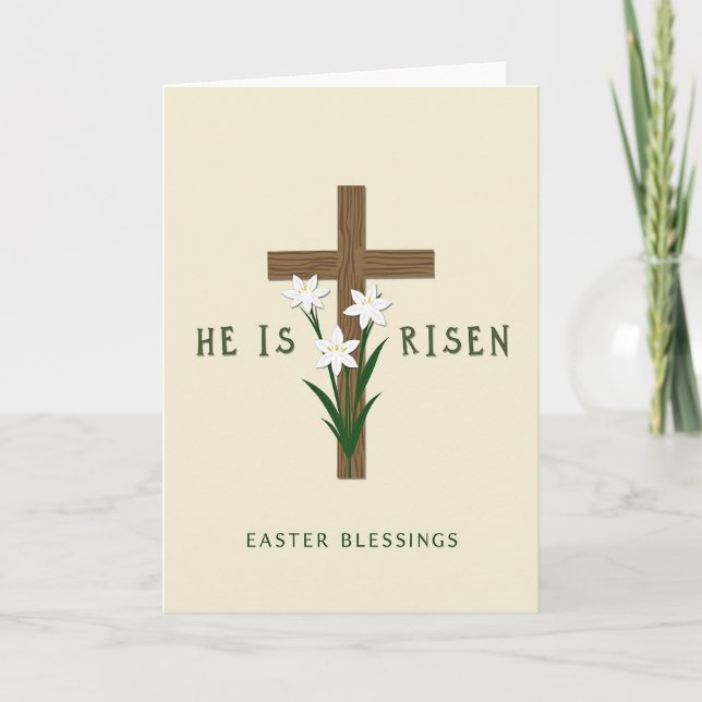 Carte Lily Cross Easter Card (Devant)